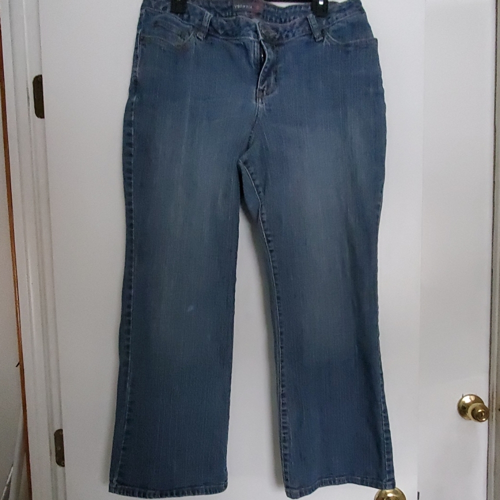 Lane Bryant Venezia Jean's Blue size 2 Red